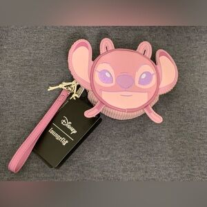 Loungefly Disney Lilo & Stitch Figural Angel Corduroy Coin Bag Wristlet-NWT!